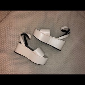 Forever 21 white platform sandals